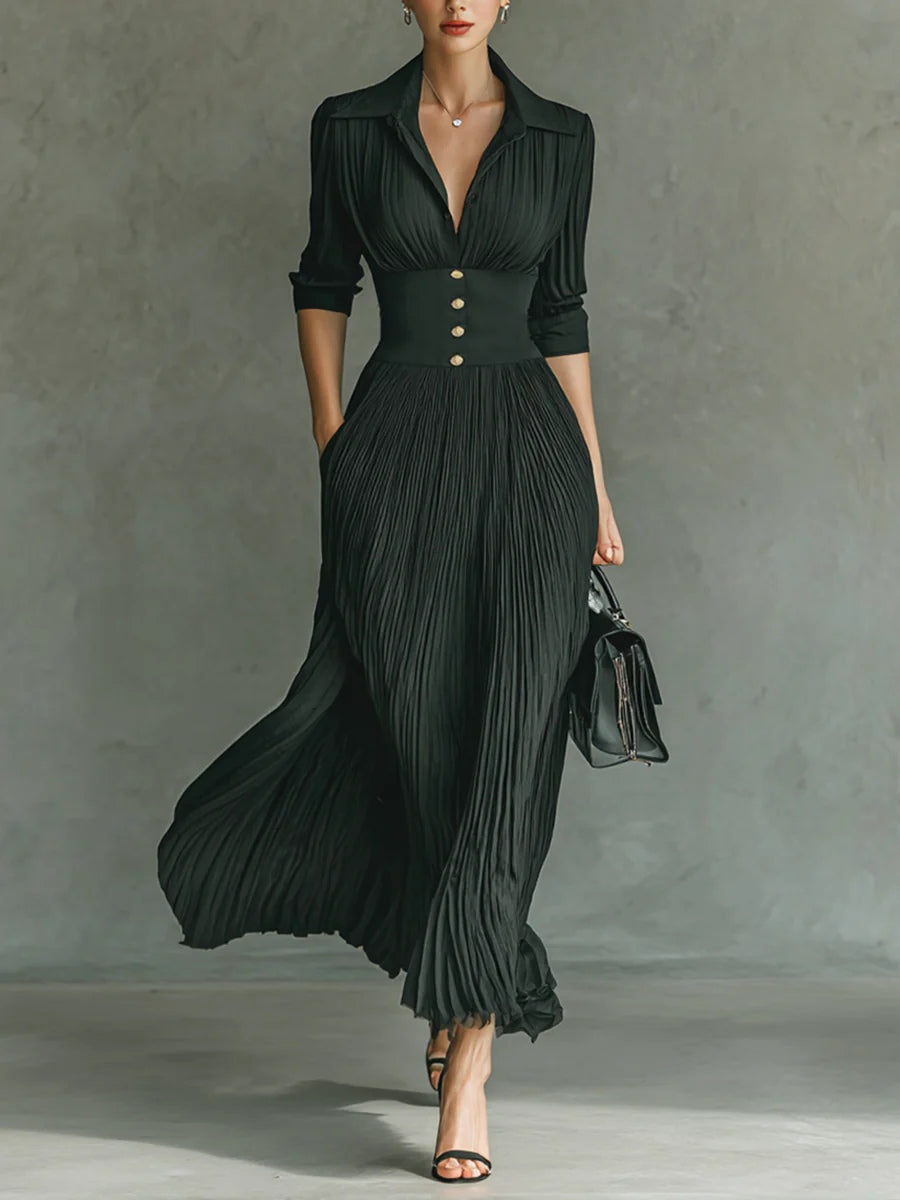 Celeste™ – Pleated Maxi Dress