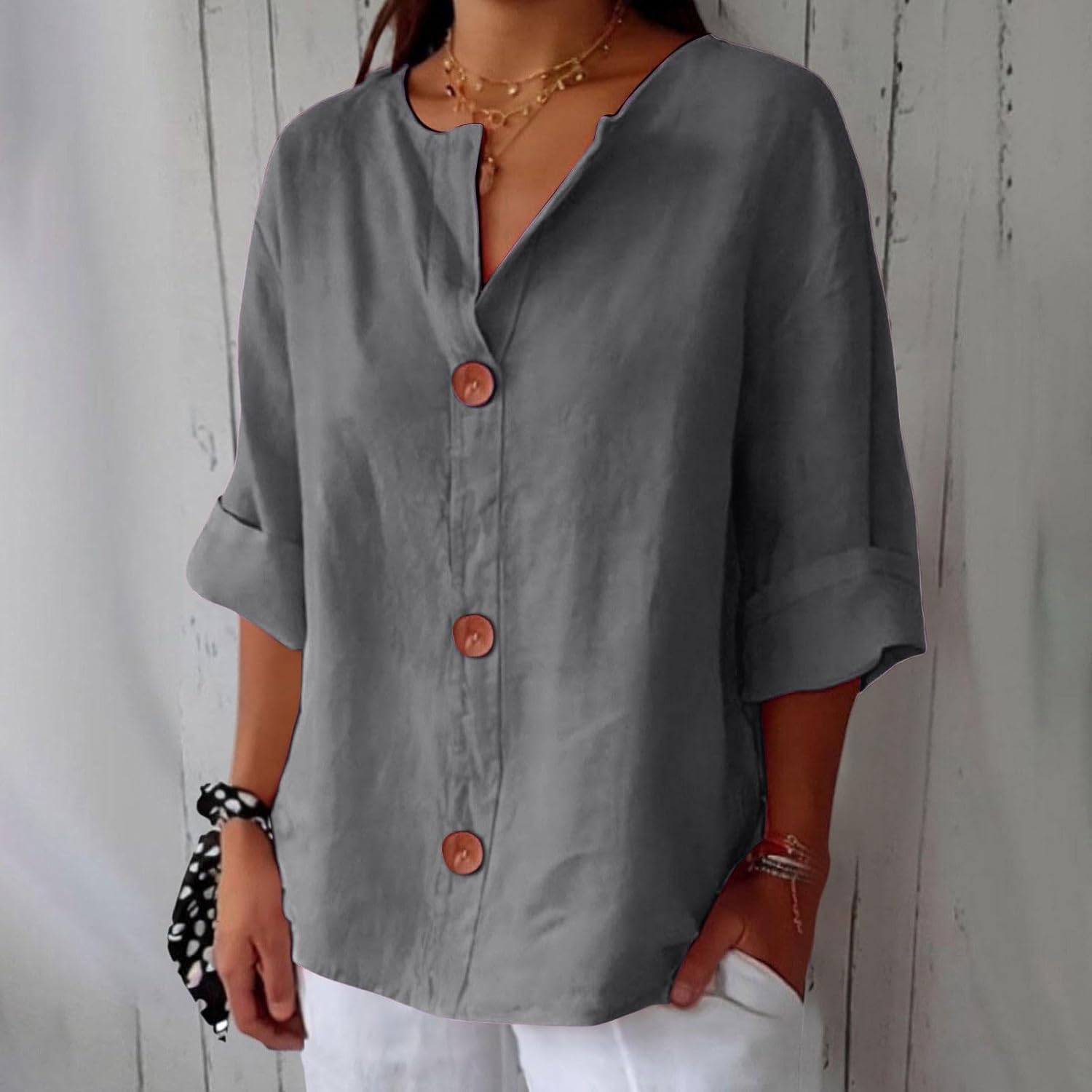 Ruby | Casual Linen Blouse